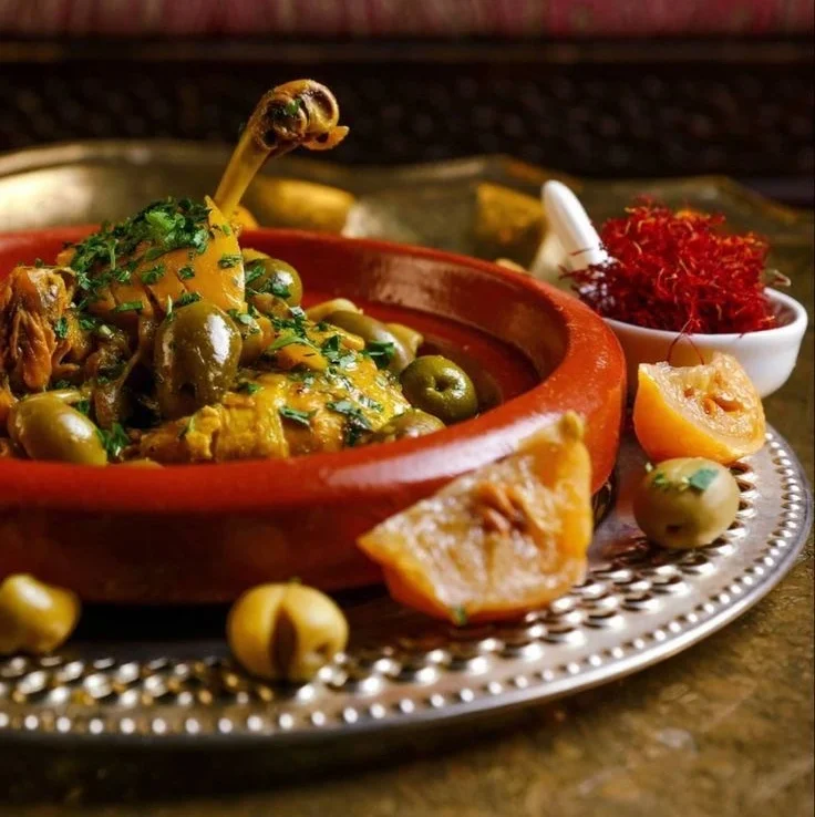 Moroccan Chicken and Preserved Lemon Tagine: Authentic Taste Made Simple 11 A beautifully presented plate of Moroccan Chicken and Preserved Lemon Tagine.
