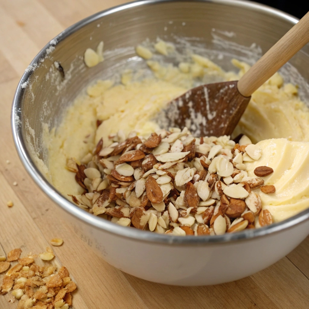 Moroccan Biscotti Fekkas Recipe: A Delicious Twist on Traditional Biscotti with a Moroccan Flavor 2 in a mixer combine buttery mixture with crushed al www.moroccaneats.com