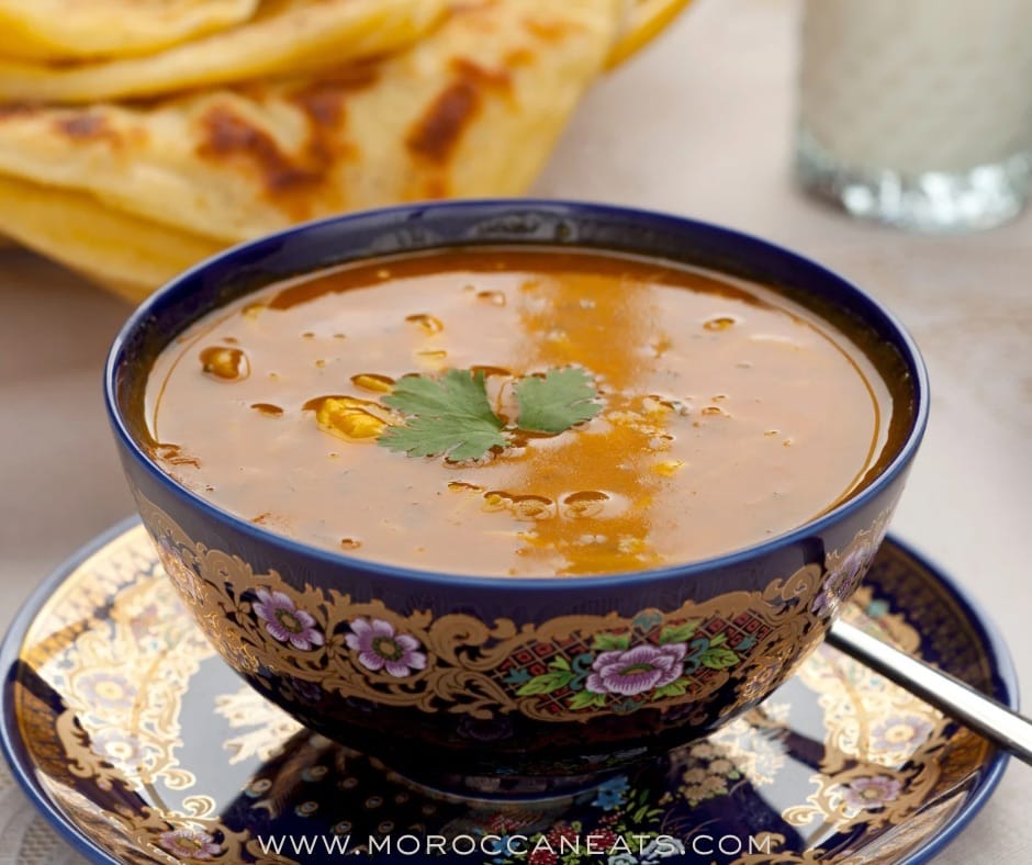 Moroccan Authentic Harira Soup Recipe: Secrets from Moroccan Kitchens 2 stunning moroccan dinner recipes Facebook Post 1 www.moroccaneats.com