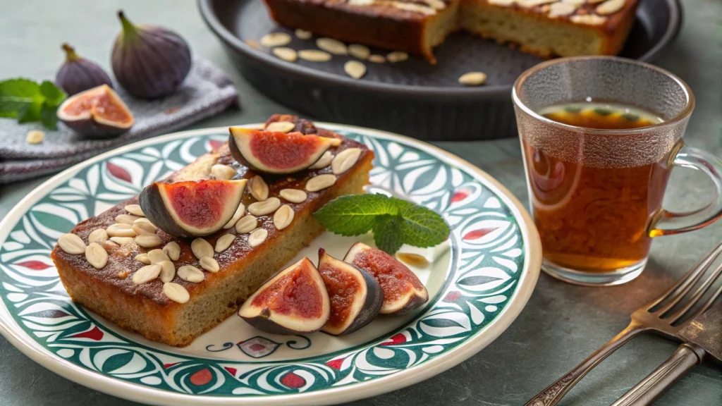 Moroccan Fig and Almond Cake Recipe: 7 Tips for the Perfect Bake 8 a beautifully styled moroccan tea setup featuring www.moroccaneats.com
