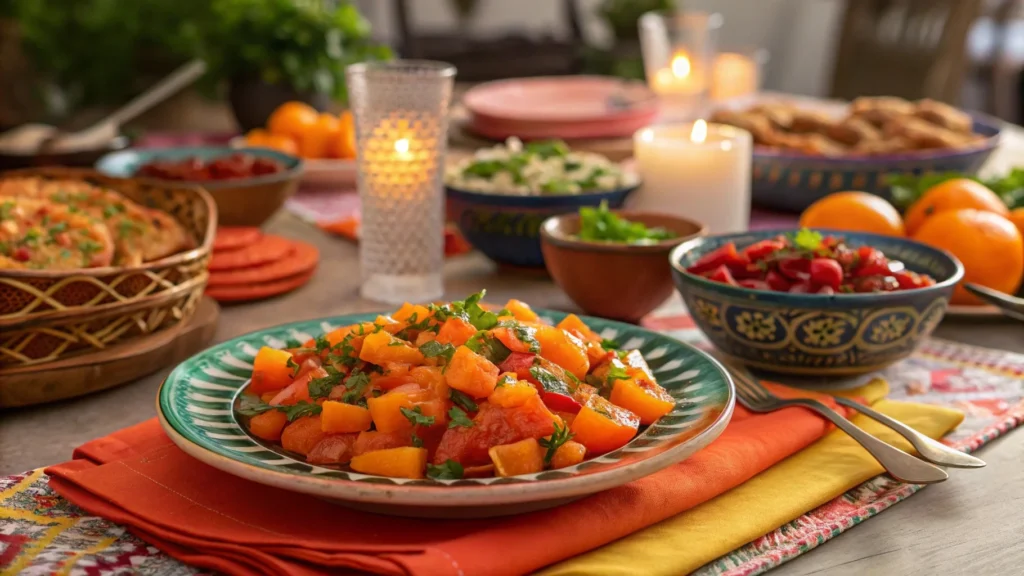 Moroccan Orange Salad: A Zesty, Irresistible Flavor Explosion 7 a lively festive scene featuring zooming in the m www.moroccaneats.com