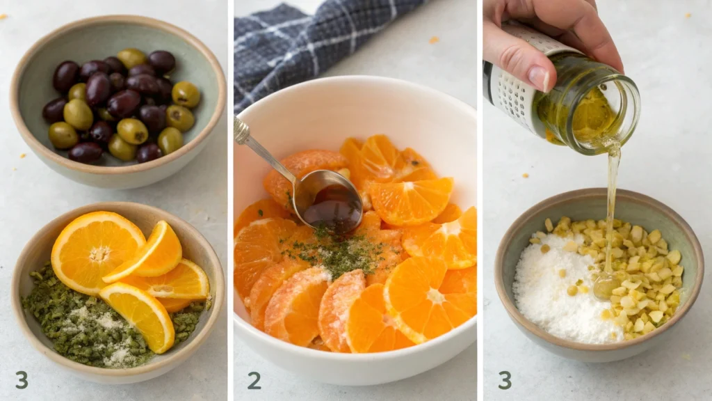 Moroccan Orange Salad: A Zesty, Irresistible Flavor Explosion 5 a step by step process image showing ingredients 1 www.moroccaneats.com