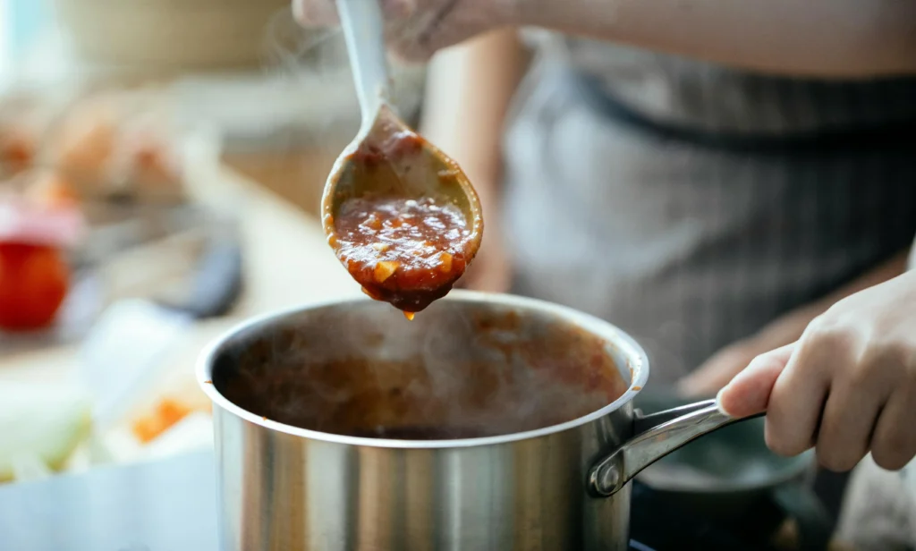 Spiced Beef Dumplings: Moroccan-Chinese Fusion with Harissa-Soy Dipping Sauce 5 harissa sauce with moroccan touch