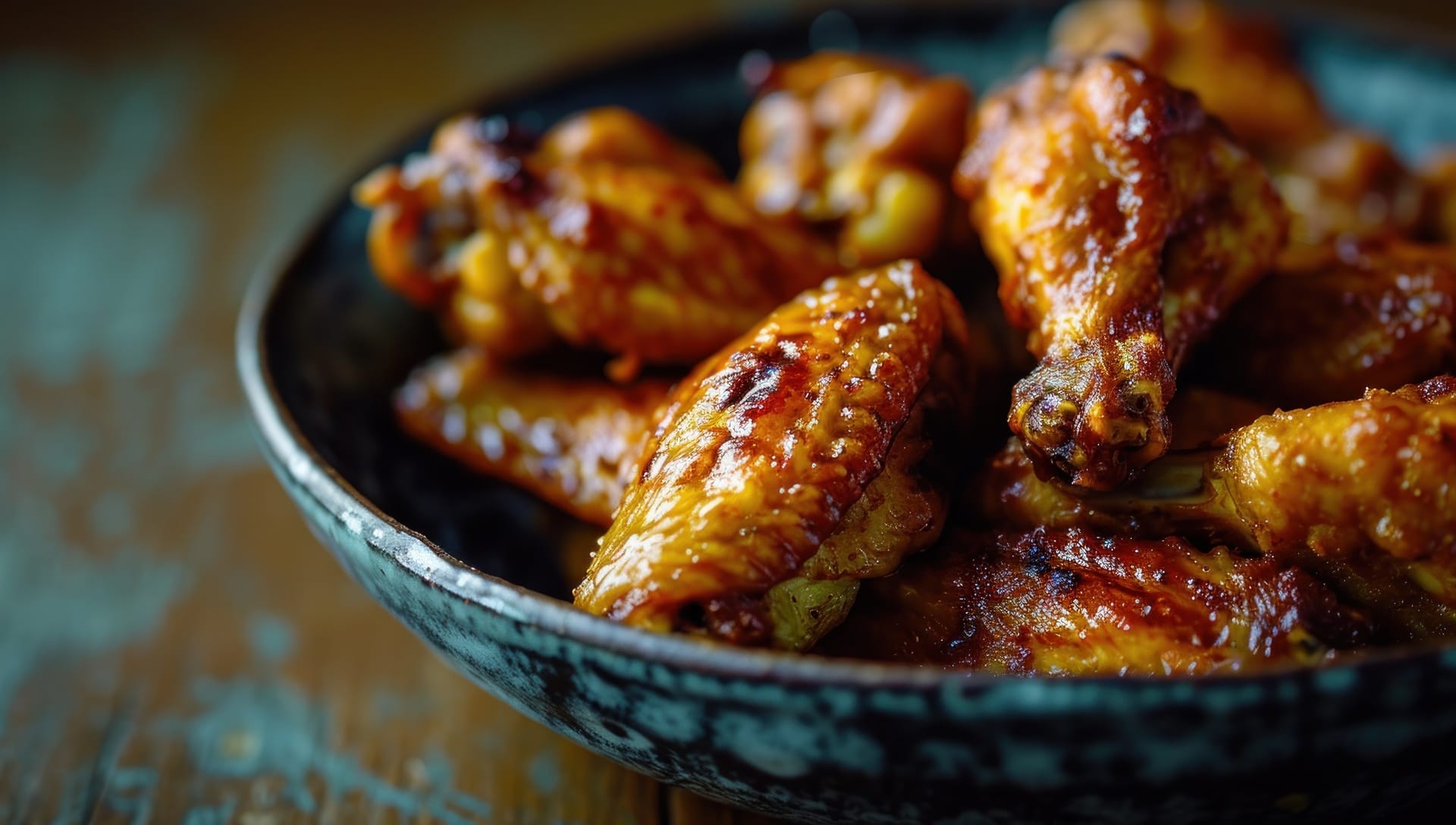 medium delicious glazed chicken wings served in a bowl www.moroccaneats.com
