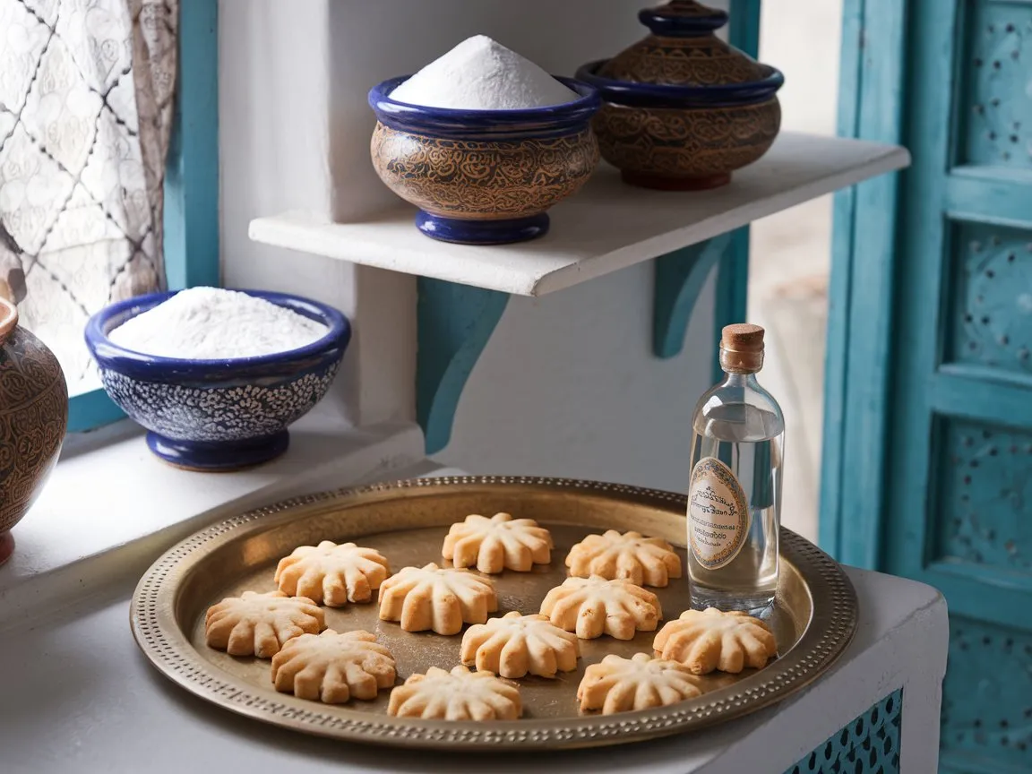 Easy Moroccan Orange Blossom Cookies Recipe: Soft, Buttery & Aromatic 7 a photo of a vintage style moroccan kitc qupLUNVuR02w3J6aLjtQFA L6 G78OZQJ69kh9LNB9sEA www.moroccaneats.com