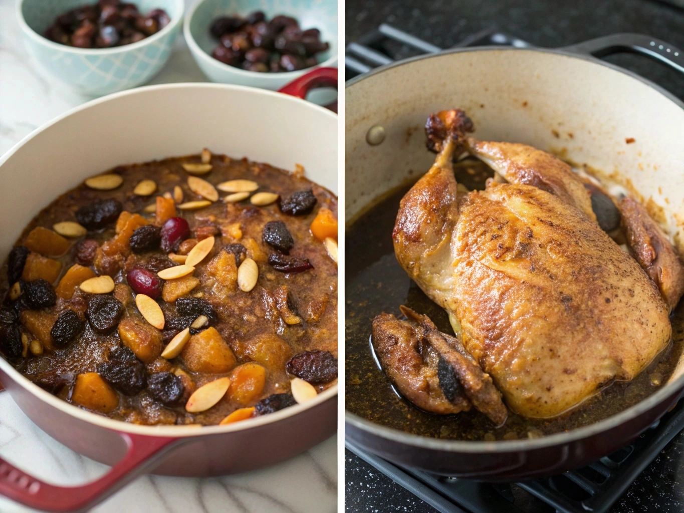 A step-by-step guide to cooking Moroccan duck tagine, from marination to slow cooking.