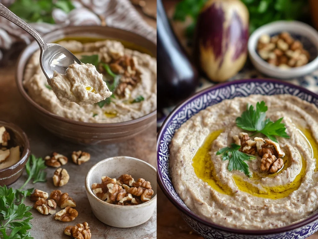 Moroccan Eggplant and Walnut Dip: A Nutty, Rich Delight! 5 u1416823846 A step by step collage of making Moroccan Eggplan 037021e8 ec92 41eb b37d 4ba559fb8cbc 2 ezgif.com png to webp converter www.moroccaneats.com