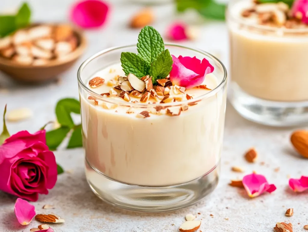 Almond & Rosewater Panna Cotta: A Perfectly Elegant Treat 3 u1416823846 Create an elegant and serene image of Almond Ros 3674c22d 2128 455a b041 566a64b6ded9 1 www.moroccaneats.com