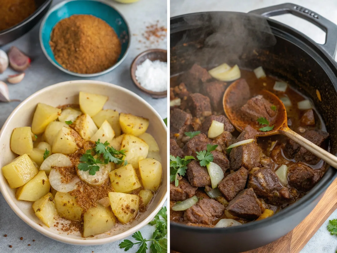Moroccan Beef and Potato Tagine Recipe Deeply Satisfying 5 a step by step visual guide to cooking moroccan be www.moroccaneats.com