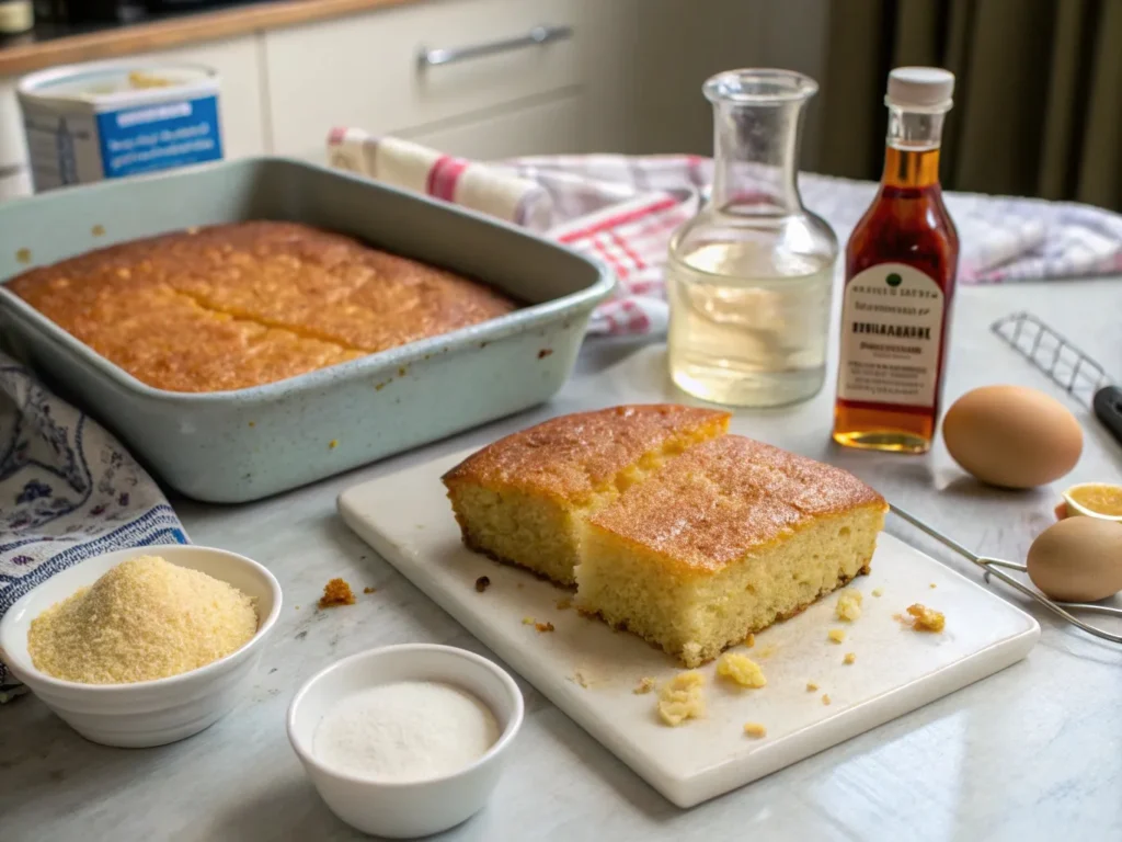 "Common mistakes in making Sweet Semolina Cake (Basbousa), including dry texture and uneven syrup soaking."