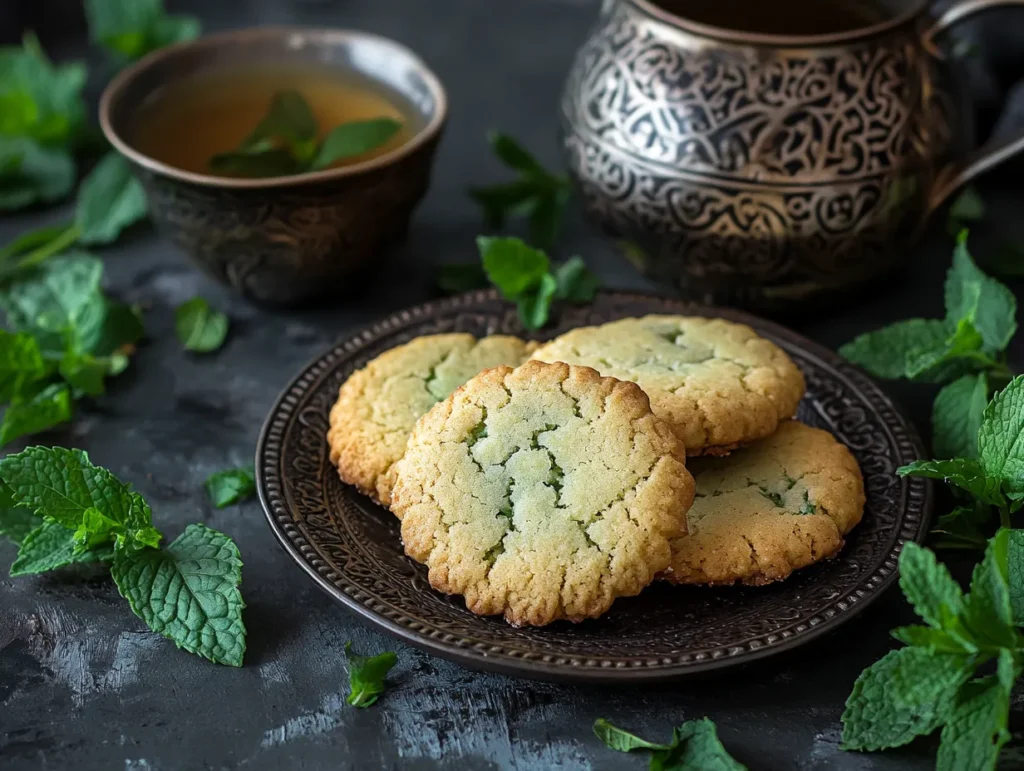 Heavenly Moroccan Mint Cookies Recipe: Crisp, Buttery, & Refreshing 3 u1416823846 A collection of freshly baked Moroccan mint cooki b2a6bbf6 b8df 4f6b 8a81 3645fdb0a9d7 1 www.moroccaneats.com