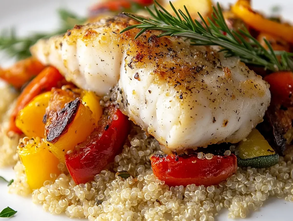 Zesty Baked Cod with Harissa & Roasted Vegetables Recipe 6 u1416823846 A delicious plate of baked cod with roasted veget d62162fb 8dc4 4ad8 b361 e9499e38d0c9 2 www.moroccaneats.com