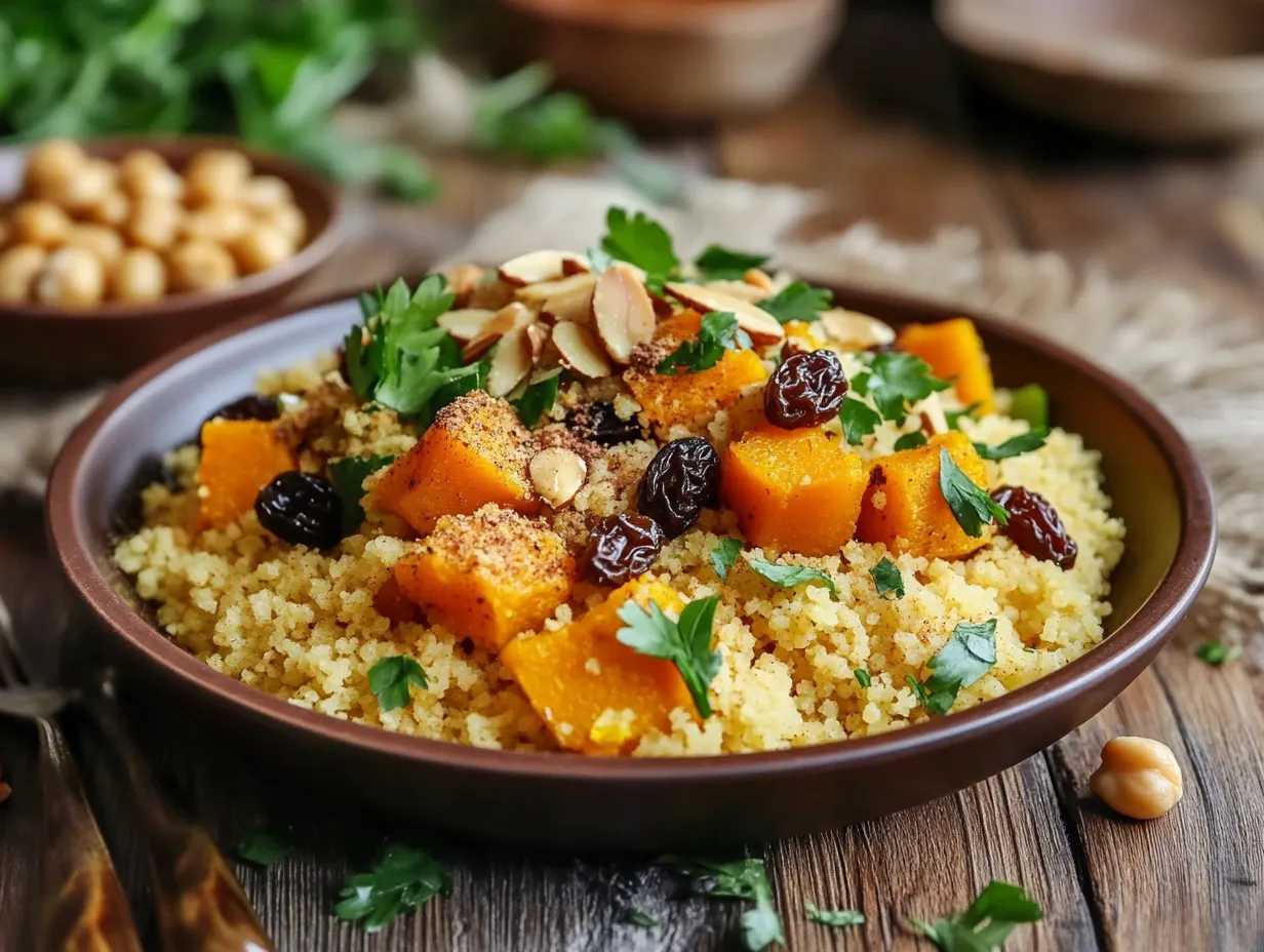 u1416823846 A beautifully plated Moroccan couscous with roast ca46d606 f807 444c ba15 de39df180810 2 www.moroccaneats.com