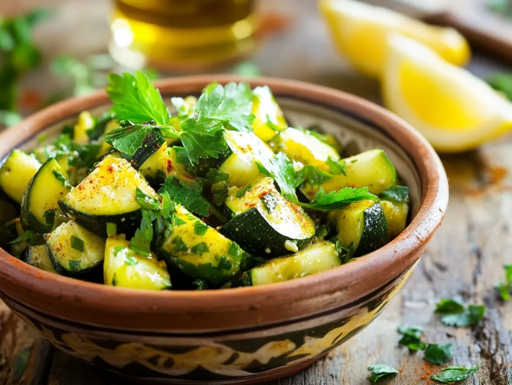 Crave-Worthy Moroccan Zucchini Salad That Stuns Your Taste Buds 2 u1416823846 A beautifully styled Moroccan zucchini salad serv ab89240d 2031 4886 9723 c035a035e238 2 www.moroccaneats.com