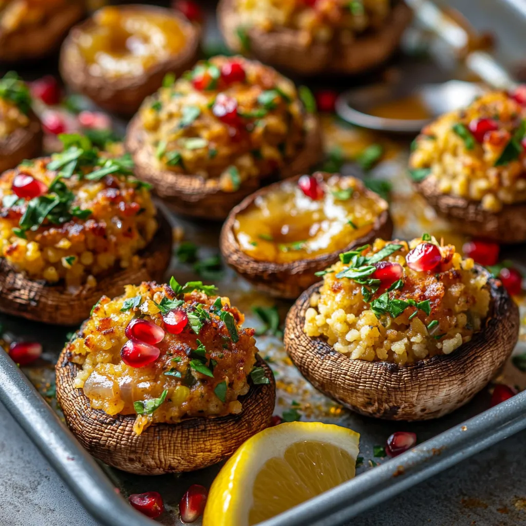Irresistible Moroccan-Spiced Stuffed Mushrooms Recipe 5 u1416823846 A tray of Moroccan spiced stuffed mushrooms fresh ab0a6643 2052 4dfb 986d 6cf0b0bd5bc7 1 www.moroccaneats.com