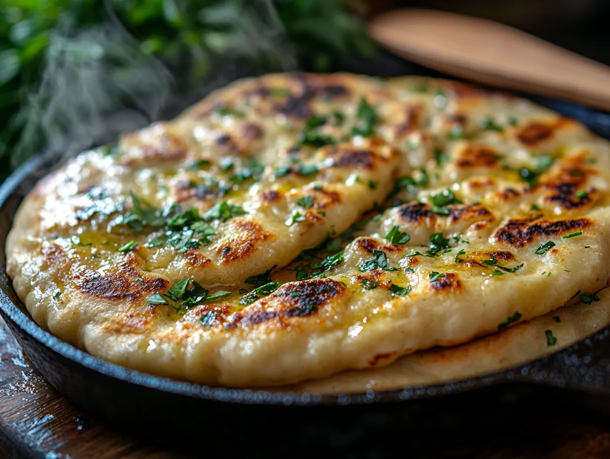 Moroccan herb-stuffed flatbread
