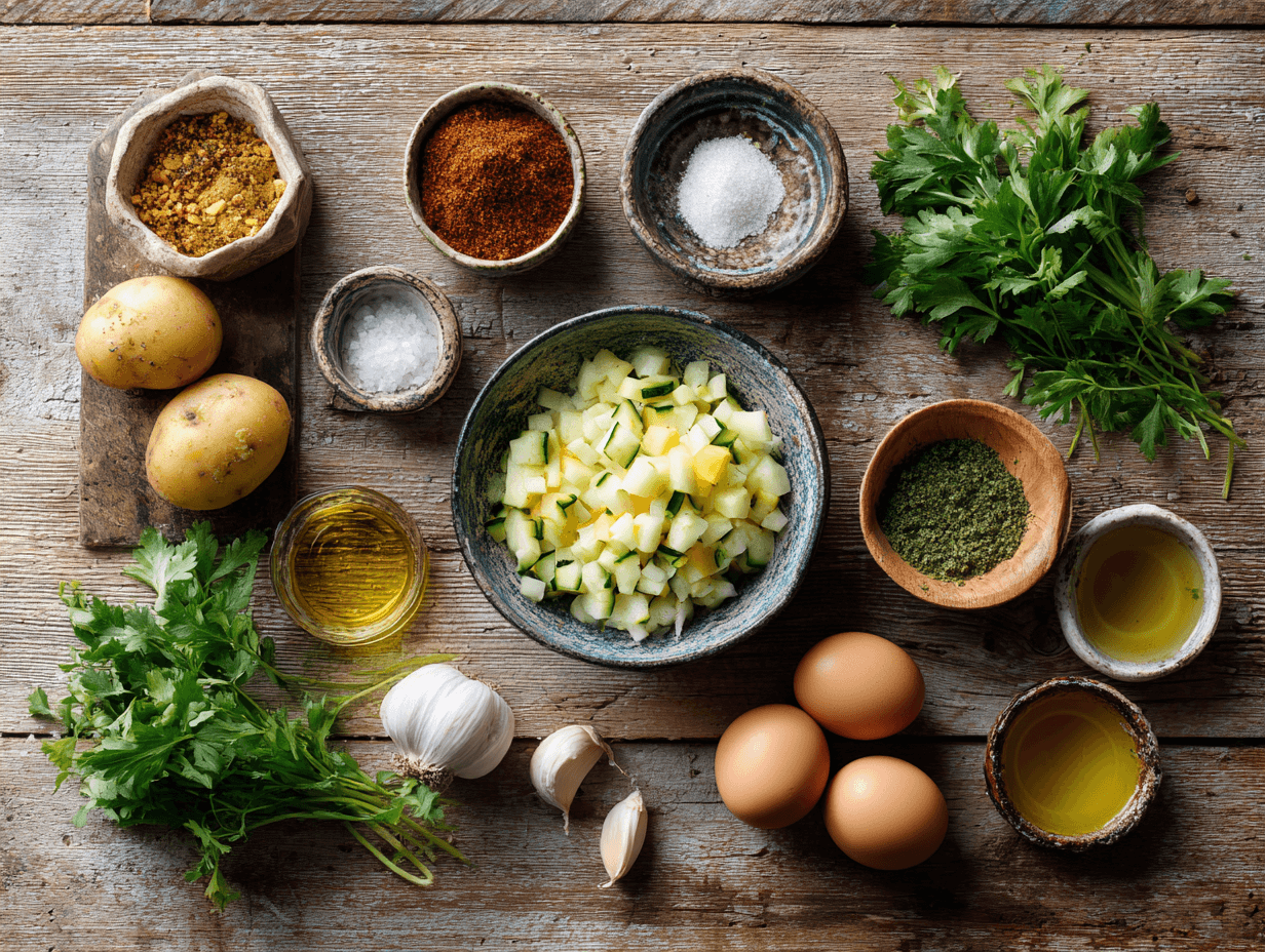 Moroccan Potato and Zucchini Omelette Made Irresistible 3 Moroccan Potato and Zucchini Omelette