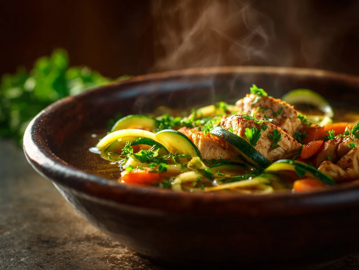 u1416823846 A steaming bowl of Paleo Moroccan Chicken Noodle a8590e99 5c56 4314 9563 9344b007899d 2 www.moroccaneats.com