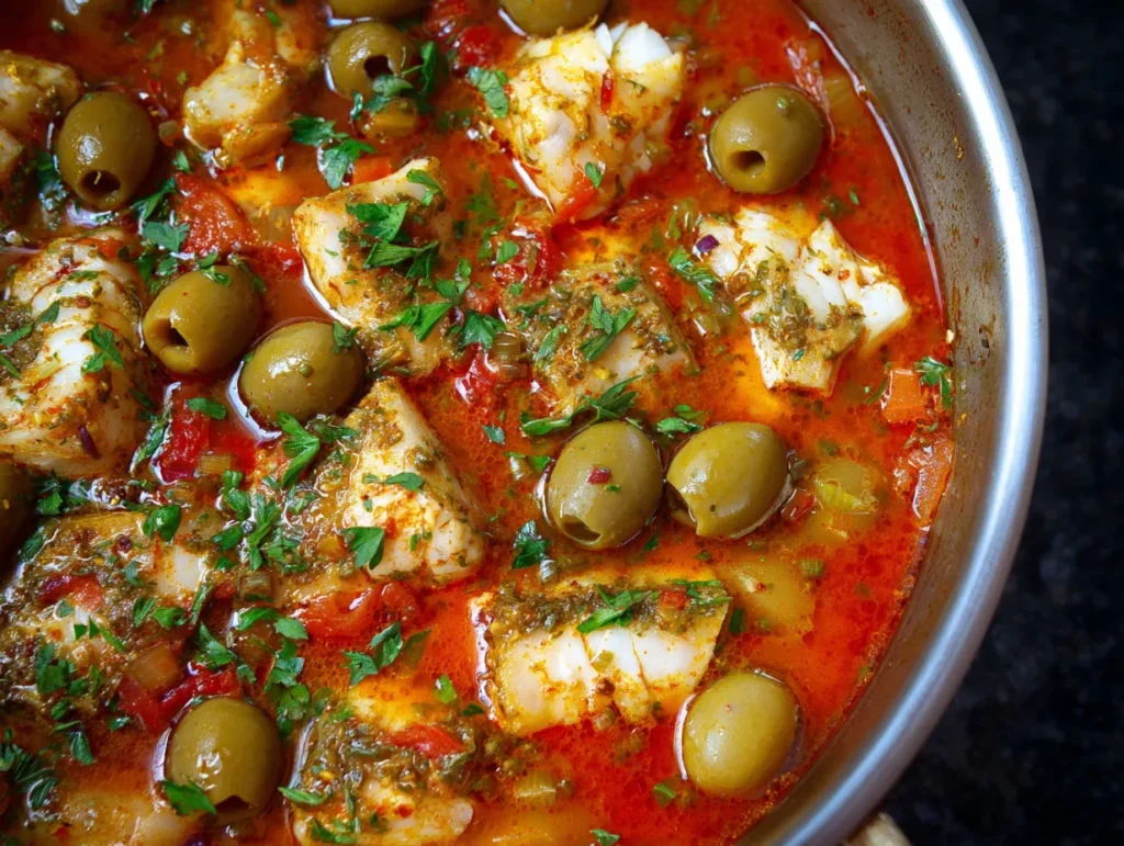 Moroccan Fish Stew: A Deliciously Bold 20-Minute Meal 6 u1416823846 ingredients include white fish chunks green olive d9c20718 6698 4f14 bee4 5c2178f20104 2 www.moroccaneats.com