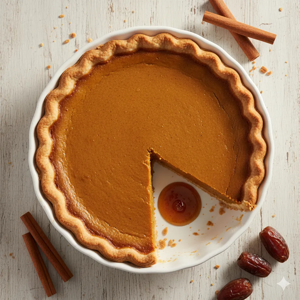 Cinnamon-Spiced Pumpkin Pie with Date Syrup: Amazing! 8 www.moroccaneats.com