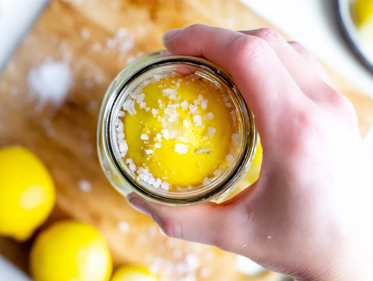 Moroccan Beldi Preserved Lemons: Ultimate Tangy Delight 9 u1416823846 A bright overhead photograph of a vintage style g 57e9552a faf5 4366 9ee5 b3c46f5e82f5 0 www.moroccaneats.com