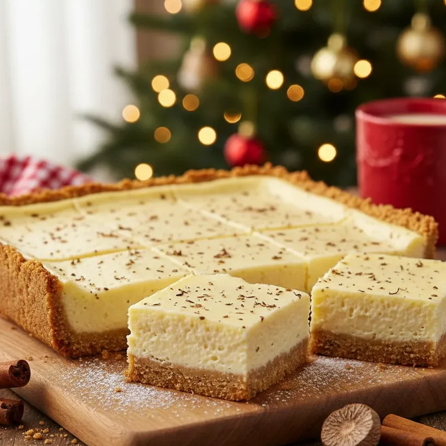 Eggnog Cheesecake Bars: Nutmeg Crust - Bold & Decadent 5 Gemini Generated Image 9d2b1v9d2b1v9d2b edited www.moroccaneats.com