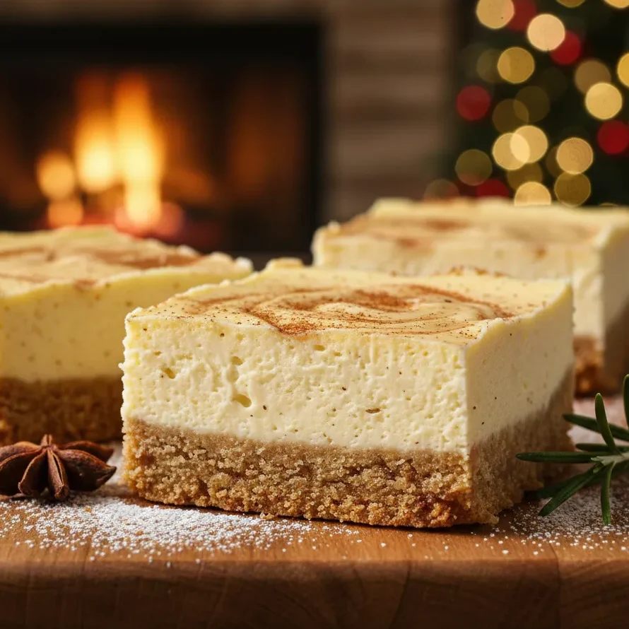 Eggnog Cheesecake Bars: Nutmeg Crust - Bold & Decadent 7 Gemini Generated Image mjlfupmjlfupmjlf edited www.moroccaneats.com