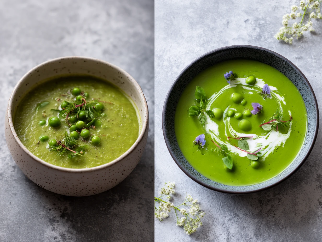 Cream Soup of Peas and Mint: Master This Mind-Blowing Dish 7 Hot and chilled variations of cream of peas and mint soup showcasing seasonal adaptability.
