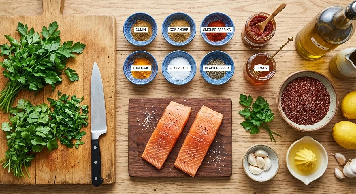 Amazing Harissa Honey-Glazed Salmon with Chermoula Quinoa 5 Gemini Generated Image rmbgv8rmbgv8rmbg edited www.moroccaneats.com