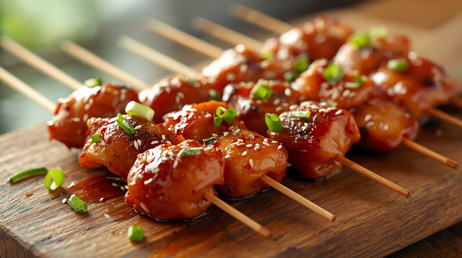 Juicy Mini Chicken Yakitori Skewer Perfection 4 Lucid Origin Closeup hero shot of juicy mini chicken yakitori 0 www.moroccaneats.com