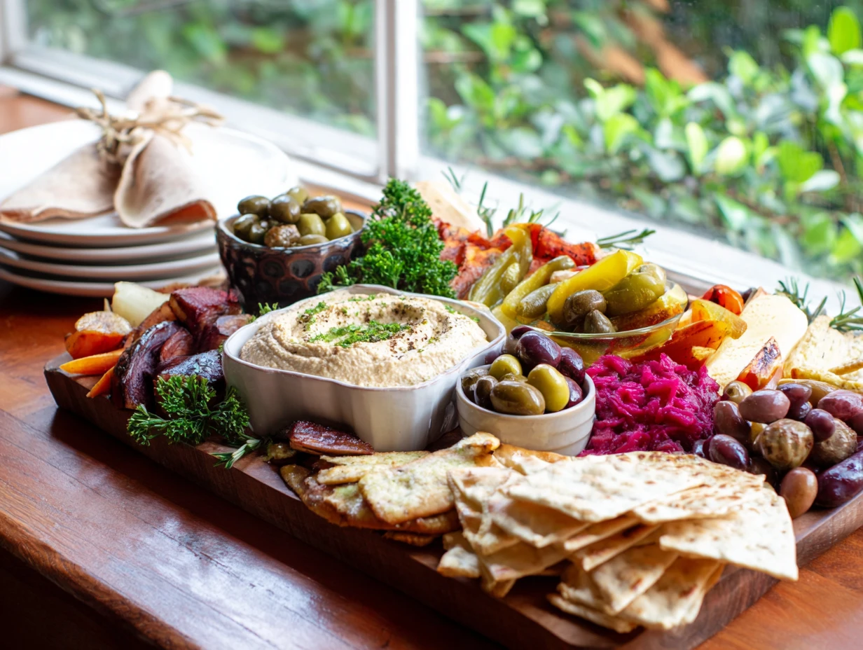 Truffle Hummus: Silky Smooth Perfection 8 u1416823846 Gourmet mezze platter featuring truffle hummus pi 171388c9 3a0f 443c bdc8 59d208927ce6 1 1 www.moroccaneats.com