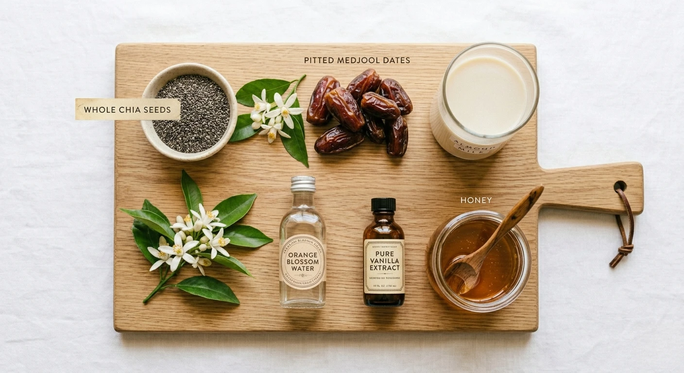Sweet & Comforting Orange Blossom Chia Pudding Dates 5 orange blossom
