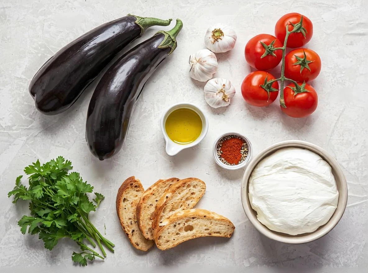 Zaalouk Bruschetta with Burrata: Stunning Flavor Fusion 4 don t write the ingredients in the image www.moroccaneats.com