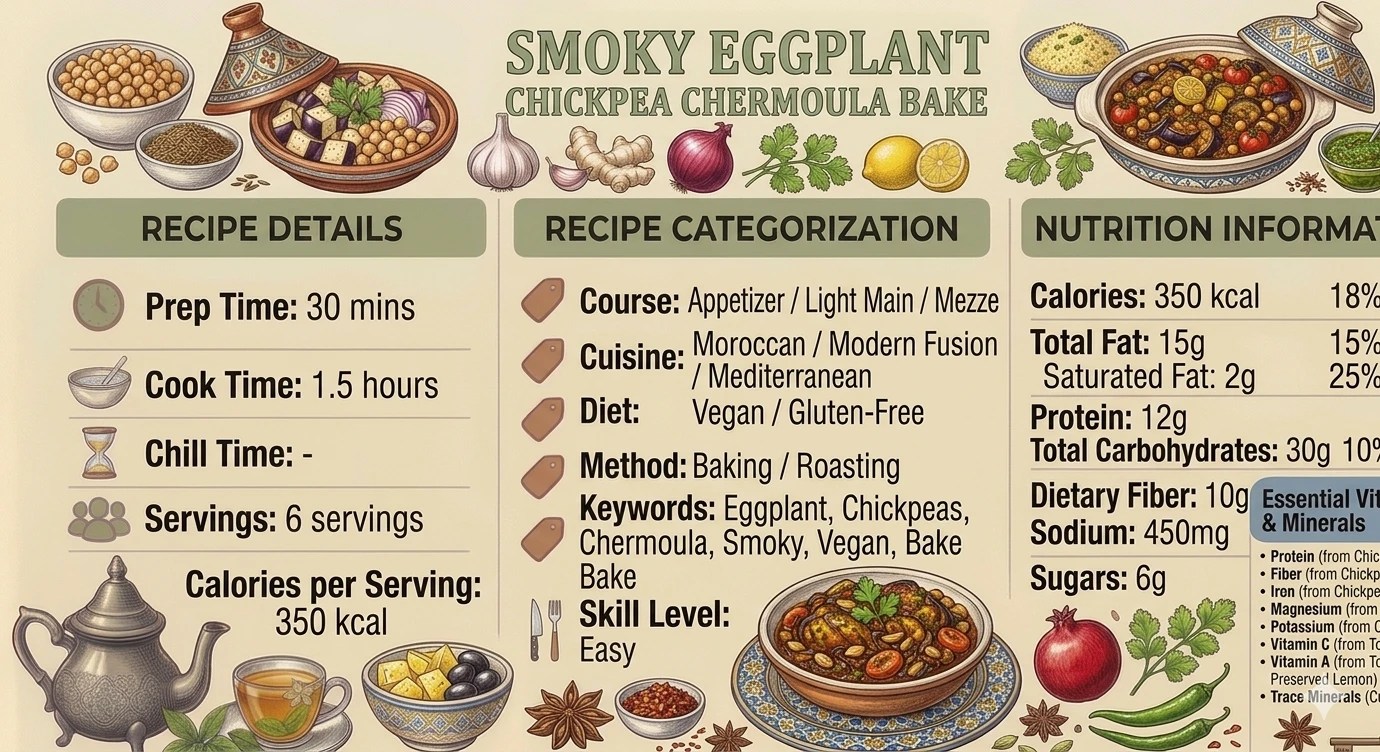 Bold & Delicious Smoky Eggplant Chickpea Chermoula Bake 2 Chickpea