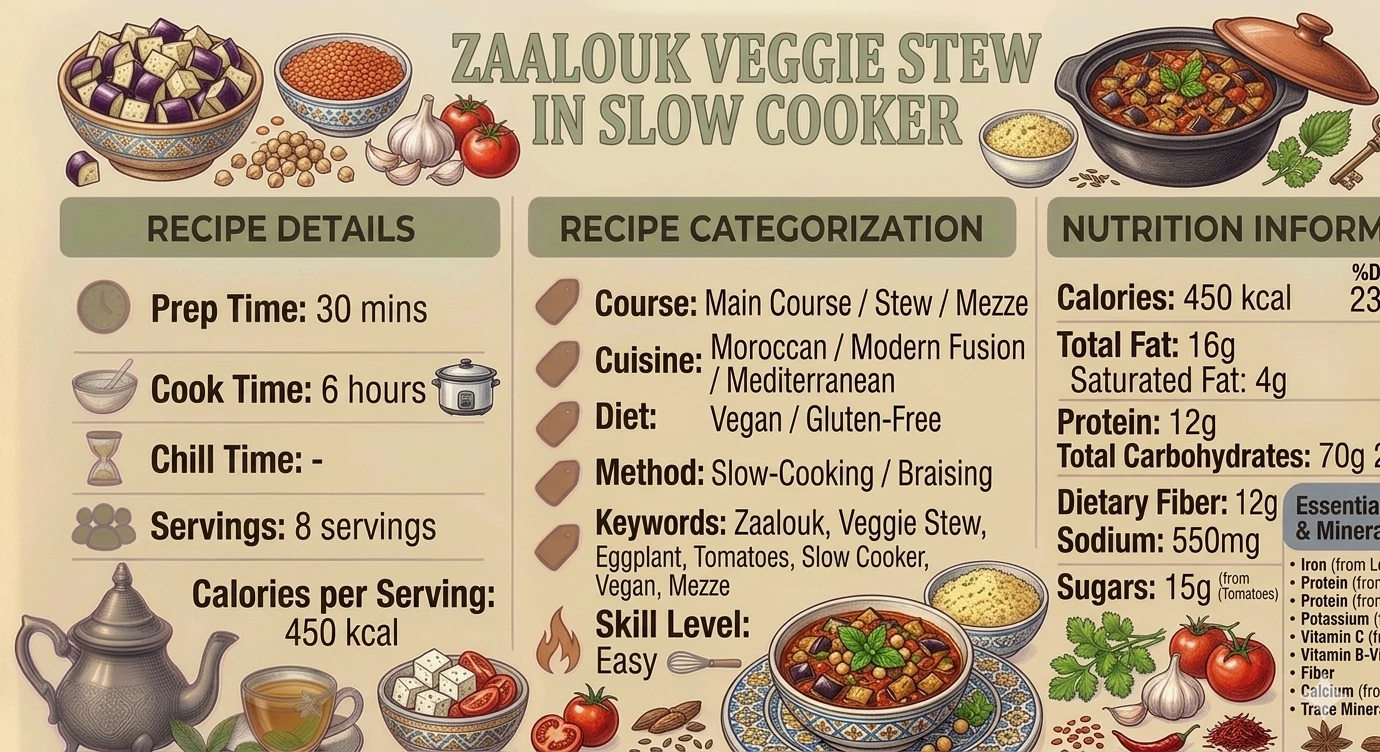 Cozy & Hearty Zaalouk Veggie Stew in Slow Cooker 2 stew