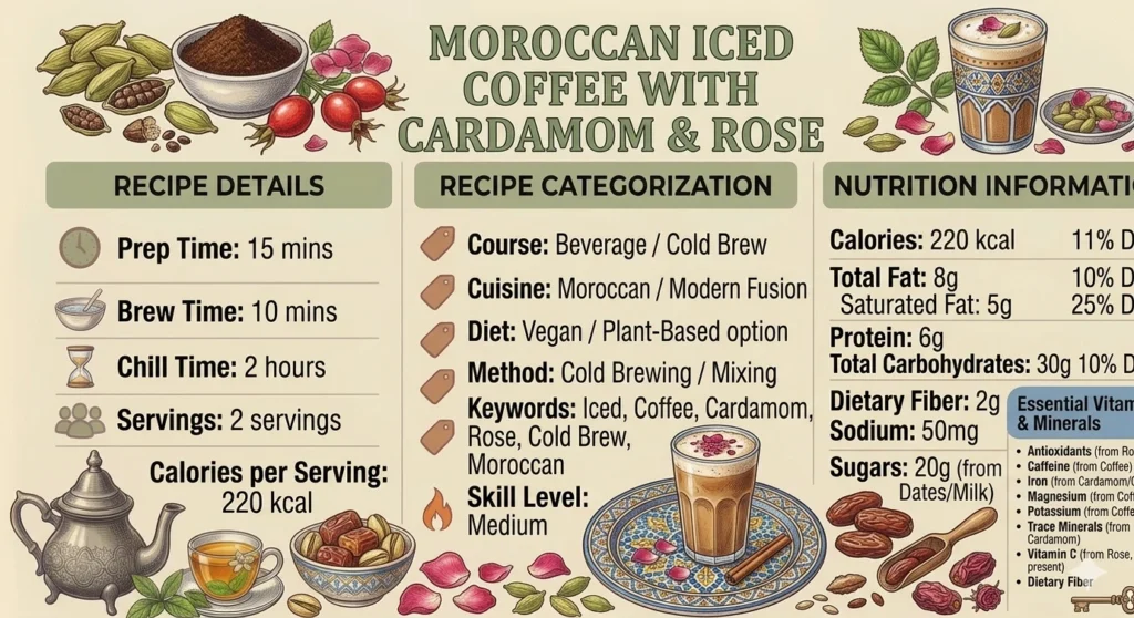 Moroccan Iced Coffee with Cardamom & Rose Ultimate Refreshment 2 iced coffee