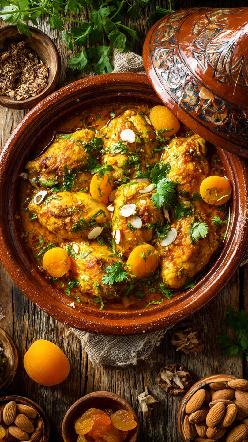 top down view of a rustic moroccan kitchen table w www.moroccaneats.com