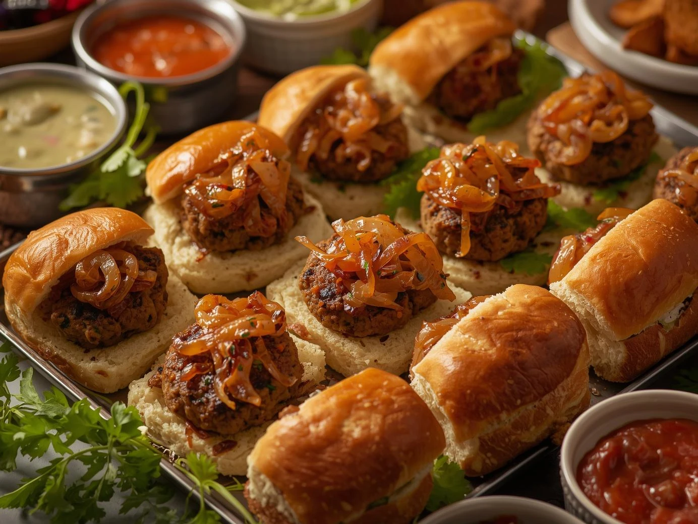 Kefta Caramelized Onions Mini Sandwich Perfection 8 oklmnj www.moroccaneats.com