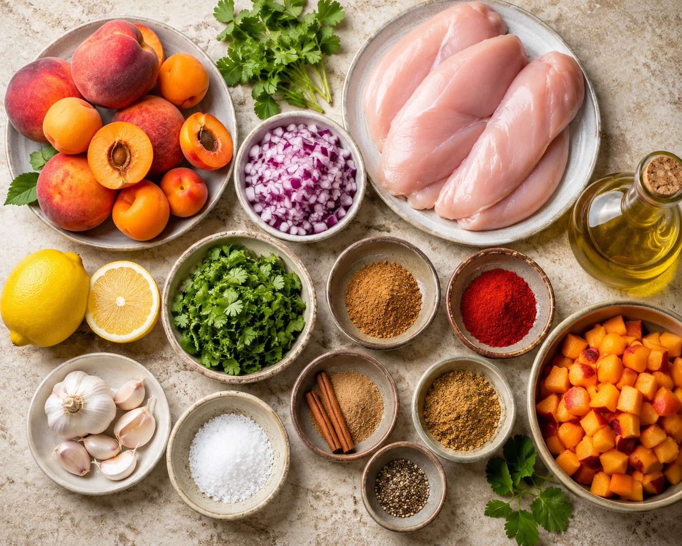 Moroccan Chicken with Peach and Apricot Salsa: Easy and Stunning 3 moroccan chicken