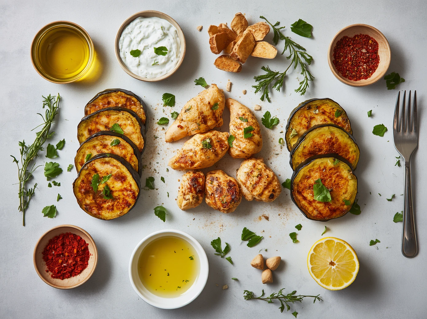 Moroccan Must-Try Grilled Chicken & Eggplant 3 moroccan